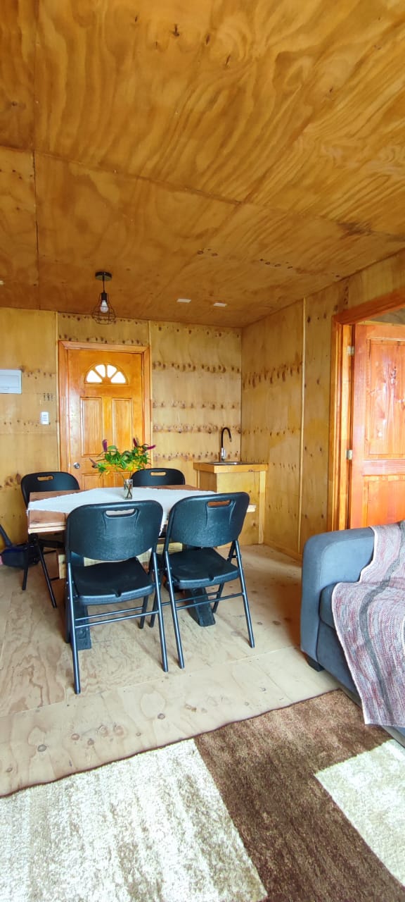 Interior de una cabaña