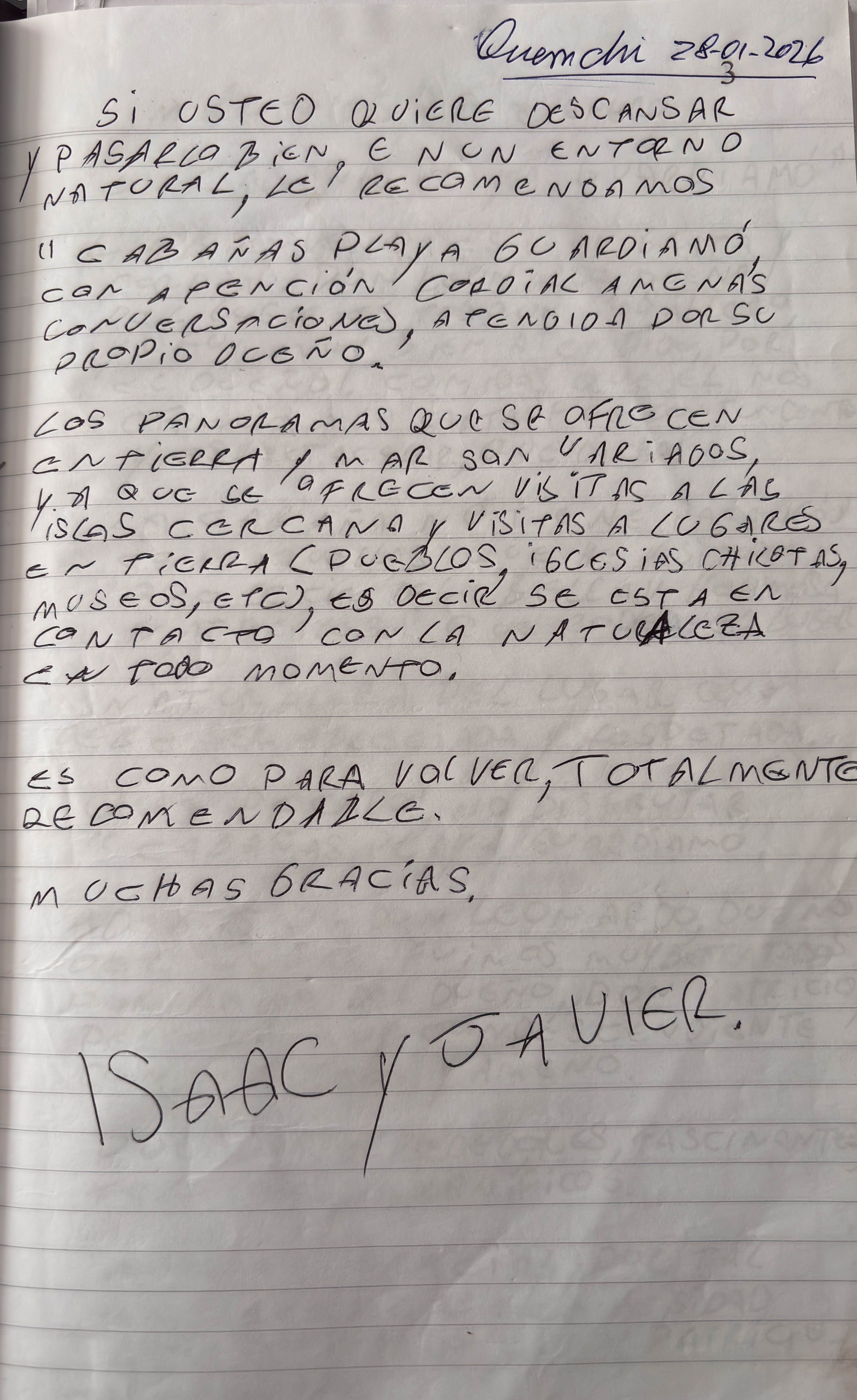 Resena escrita de visitante 2